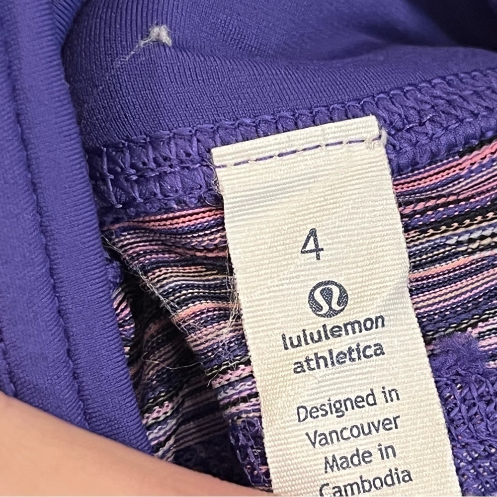 Lululemon Run: Top Speed Crop Space Dye Twist Iris Flower Pink Shell size 4 - Picture 8 of 9